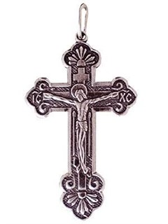 Крестик из серебра без вставок 242821