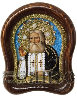 Икона Преподобный Серафим Саровский бисер 243731