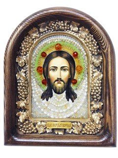 Икона Спас Нерукотворный бисер 243732