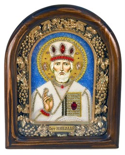 Икона Николай Чудотворец бисер 243779