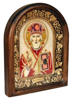Икона Николай Чудотворец бисер 243789