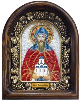 Икона Святой благоверный князь Даниил Московский бисер 243832