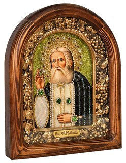 Икона Преподобный Серафим Саровский бисер 243837