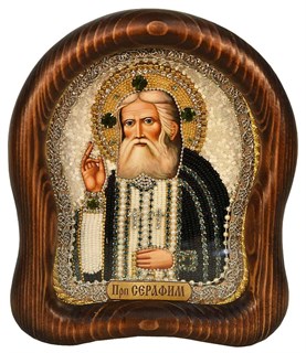 Икона Преподобный Серафим Саровский бисер 243848