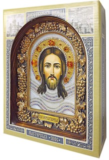 Икона Спас Нерукотворный бисер 243877