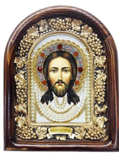 Икона Спас Нерукотворный бисер 243988