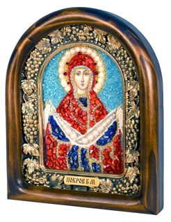 Икона Покров Пресвятой Богородицы бисер 244053