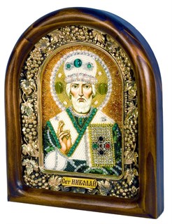 Икона Николай Чудотворец бисер 244138