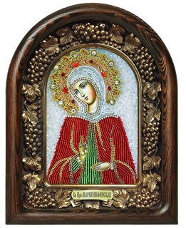 Икона Святая преподобная Мария Вифинская бисер 244188