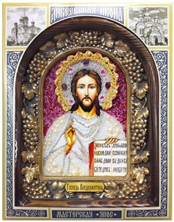 Икона Господь Вседержитель бисер 244196