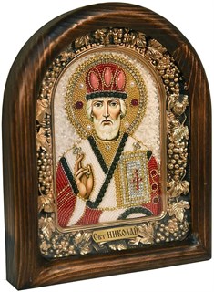 Икона Николай Чудотворец бисер 244294