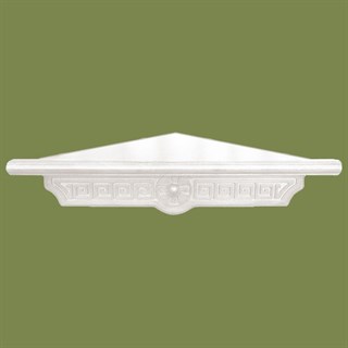 Полка для икон одноярусная угловая греческая малая молочно-белая 253286