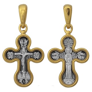 {{photo.Alt || photo.Description || 'Крест серебряный Матрона Святая с желтой позолотой'}}