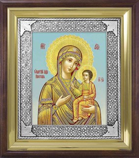 Икона Иверская Божья Матерь риза на дереве 253179