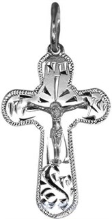 Крест православный серебряный с родием 2.39гр 252825