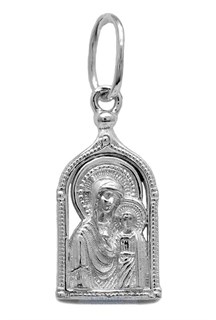 Нательная икона Казанская Божья Матерь серебряная 1.82гр 252623