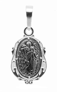 Подвеска православная Ангел-Хранитель с молитвой серебряная 1.45гр 252627