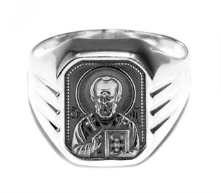 Кольцо православное 10 заповедей серебряное 252544