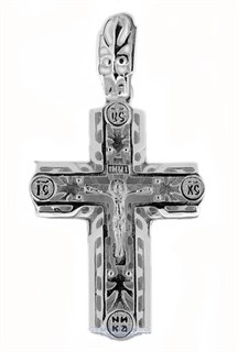 Крестик православный Спаси и сохрани серебряный 1.97гр 252595