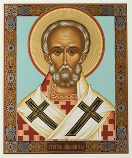 Икона на оргалите 30х40 Николай Чудотворец 25 238695