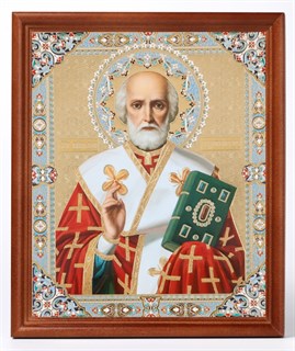 Икона на оргалите 30х40 Николай Чудотворец 17 238692