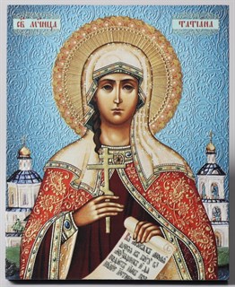 Икона на дереве 13х15 объёмная Татьяна 238339