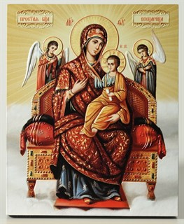 Икона на дереве 13х15 объёмная Всецарица 238251