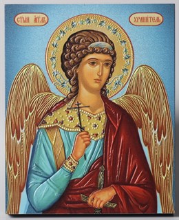 Икона на дереве 13х15 объёмная Ангел-Хранитель (поясной) 238227