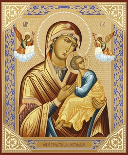 Икона на деревянном планшете 30х40 ПВХ Страстная Божья Матерь 238162