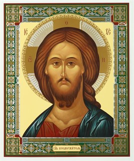 Икона на деревянном планшете 30х40 ПВХ Спаситель 24 238148