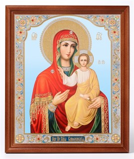 Икона на деревянном планшете 30х40 ПВХ Смоленская Божья Матерь 238131