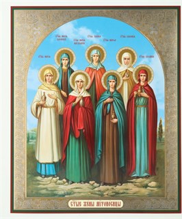 Икона на деревянном планшете 30х40 ПВХ Жены Мироносицы 238042