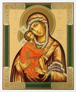 Икона на деревянном планшете 30х40 ПВХ Донская Божья Матерь 238036