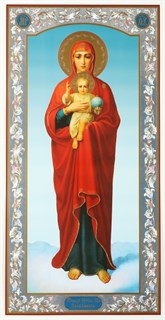 Икона на деревянном планшете 30х40 ПВХ Валаамская Божья Матерь 238009