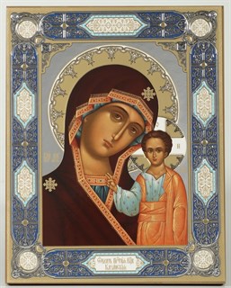 Икона на деревянном планшете 21х32 конгрев Казанская Божья Матерь 237966