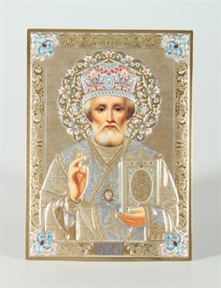 Икона на деревянном планшете 13х18 конгрев Николай Чудотворец 237901