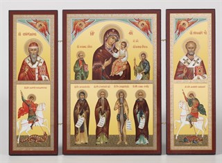 Икона на дереве 9*11 Троица 237861