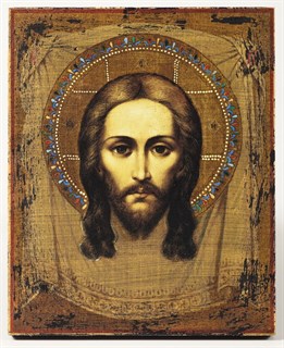 Икона на дереве 13*16 Спас Нерукотворный 237619