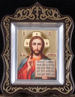 Икона в рамке 6х7 резной Спаситель 236796