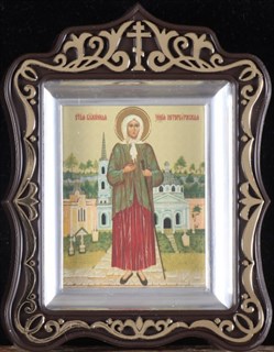 Икона в рамке 6х7 резной Ксения Петербургская блж. 236787