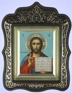 Икона в рамке 11х13 фигурный пластмассовый Спаситель 14 236753