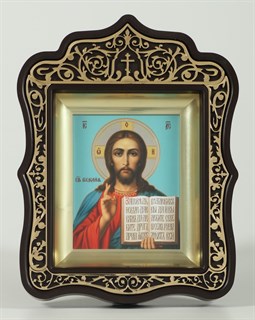 Икона в рамке 11х13 фигурный пластмассовый Спаситель 236752