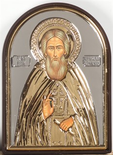 Икона в рамке 9х12 арочная Сергий Радонежский 236694
