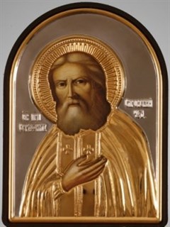 Икона в рамке 9х12 арочная Серафим Саровский 236693