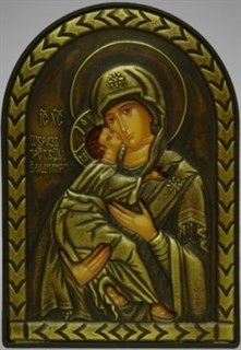 Икона в рамке 6х9 арочная Владимирская Божья Матерь 236610