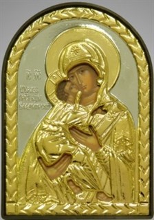 Икона в рамке 6х9 арочная Владимирская Божья Матерь 236595