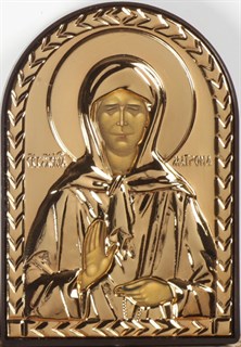 Икона в рамке 6х9 арочная Матрона Московская (с венчиком) 236584