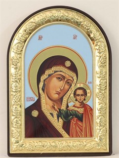 Икона в рамке 6х9 арочная Казанская Божья Матерь 236555