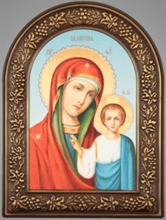 Икона в рамке 18х24 арочная патинирование Казанская Божья Матерь 236525