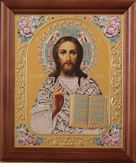Икона в деревянной рамке 24х30 конгрев Спаситель 27 234771